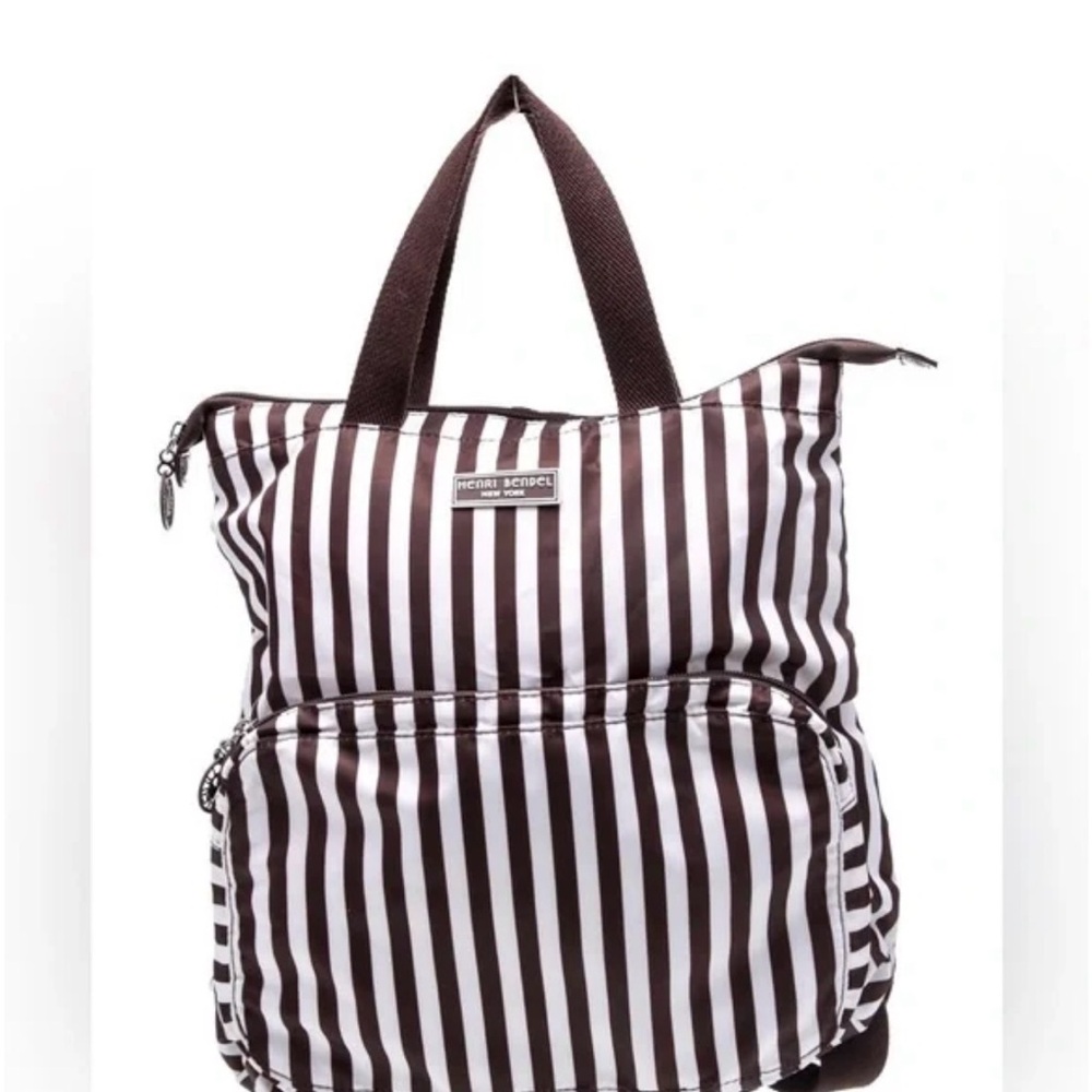 Henri Bendel Centennial Limited Edition Convertible Striped Travel Bag